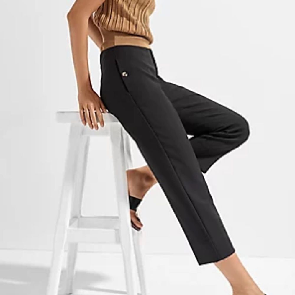 M&S Marks & Spencer Evie 7/8 Black Trouser-10